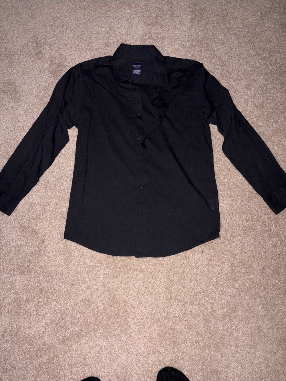 Boys black dress shirt